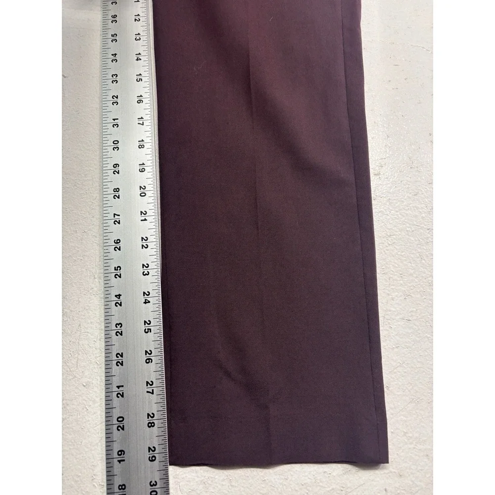 Express 40R 33x30 Eggplant 2pc Pant Suit Stretch Slim Wool Blend Flat Front